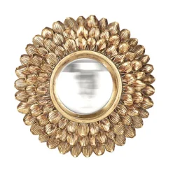 Miroir convexe pétales doré, Emdé