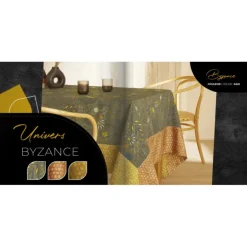 Nappe Taffetas Froissé Byzance Kaki, José Houel
