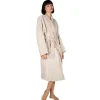 Peignoir col châle velours Chevron Sable, Sensei