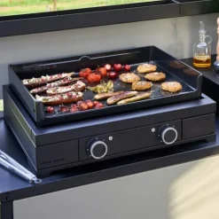 Plancha Modern Electrique 60 Acier Noir, Forge Adour