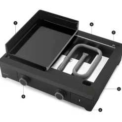 Plancha Modern Gaz 60 Acier Noir, Forge Adour