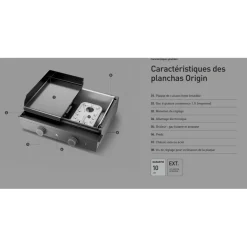 Plancha Origin Gaz 45 Acier, Forge Adour