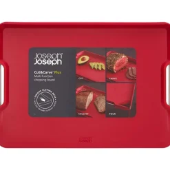 Planche à découper Rouge Cut&Carve™ Plus, Joseph Joseph