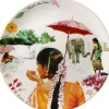 Plat à gâteaux Route des Indes, Faïencerie de Gien