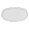Plat ovale en faïence blanc 43 x 24 cm Darcy, Côté Table