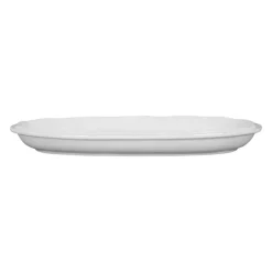 Plat ovale en faïence blanc 43 x 24 cm Darcy, Côté Table