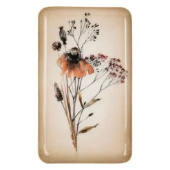 Plateau en fer 15 x 25 cm Floral, Côté Table