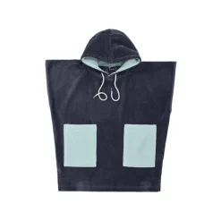 Poncho de bain enfant velours Beach Bleu Nuit, Sensei