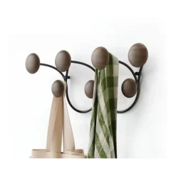 Porte manteau  bois noir 7 crochets Dotsy, Umbra