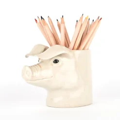 Pot à crayon Cochon, Quail Ceramics UK