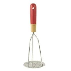 Presse-purée inox/bambou rouge, Pebbly
