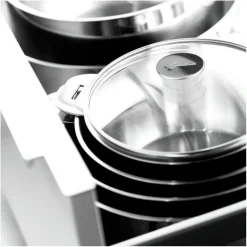 Sauteuse inox avec couvercle Salvaspazio+, Lagostina