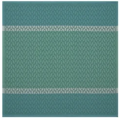 Serviette de table Veine Graphique Emeraude, Le Jacquard Français