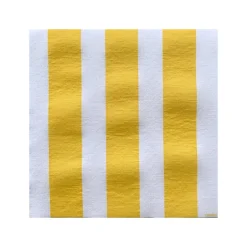 Serviettes en papier Rayure Jaune, Françoise PAVIOT