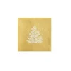 Serviettes en papier Sapin Roi des forêts Or, Françoise PAVIOT