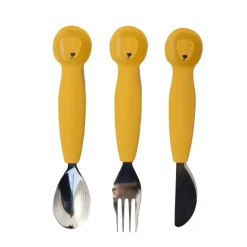 Set 3 couverts silicone Mr Lion, Trixie