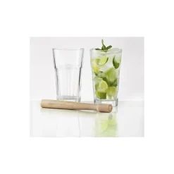 Set 2 verres Rocks et pilon à Mojito, Leonardo
