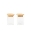 Set de 2 boites en verre 240 ml et couvercle en bambou, pebbly