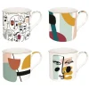 Set de 4 mugs Modernism, Easy Life