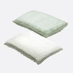 Set de 2 éponges en fibre de bambou, Point Virgule