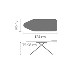 Table à repasser 124x45 cm Perfectflow Spring, Brabantia