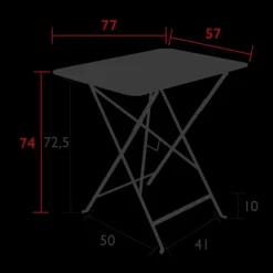 Table bistro 77x57 cm, Fermob