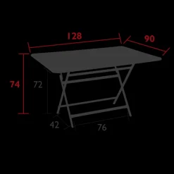 Table Caractère 128 x 90 cm, Fermob
