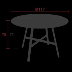 Table ronde 117 cm SO'O, Fermob
