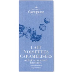 Tablette de chocolat au Lait Noisettes Caramélisées, Café Tasse