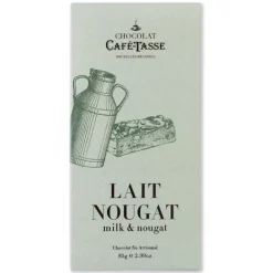 Tablette de chocolat au Lait Nougat, Café Tasse