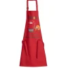 Tablier de cuisine Shadoks "Plus ça rate" rouge,Winkler