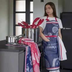 Tablier Gastronomie Bleu, Le Jacquard Français