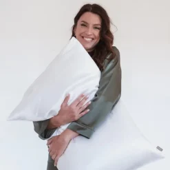 Taie d'Oreiller en Soie 51 x 76 cm Blanc, Emily's Pillow