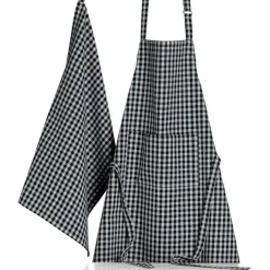 Torchon recyclé Billie noir/gris, Winkler