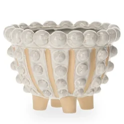 Vase Pampita Blanc et Beige, Athezza